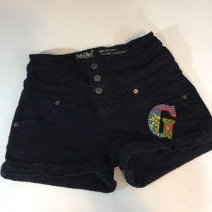 Mossimo Black High Rise Cuffed Hem Shorts Sz:4/27